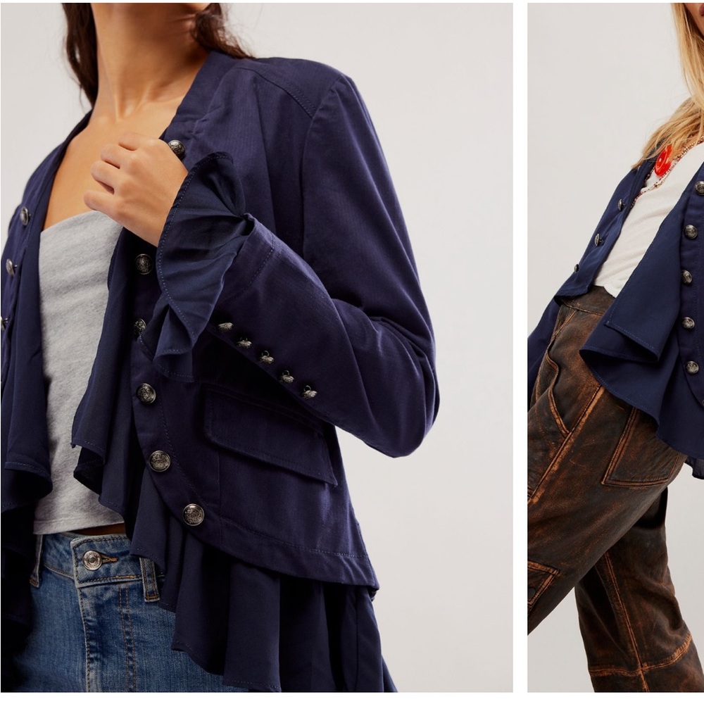 Like new Free People Ruffles Romance jacket - Picture 4 of 6